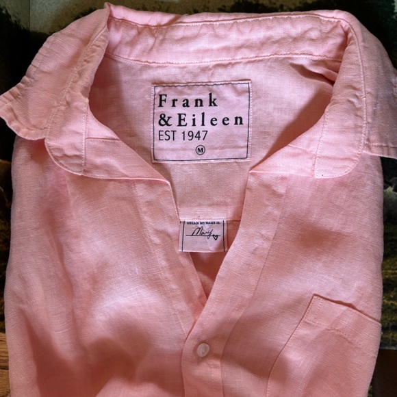 Frank & Eileen Pink Linen Mary Shirtdress NWT - Size Medium - Picture 4 of 5